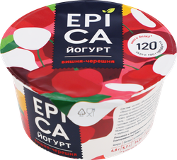 Йогурт EPICA с вишней и черешней 4,8%, без змж, 130г