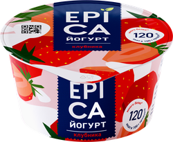 Йогурт EPICA с клубникой 4,8%, без змж, 130г
