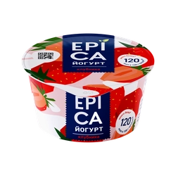 Йогурт EPICA с клубникой 4,8%, без змж, 130г