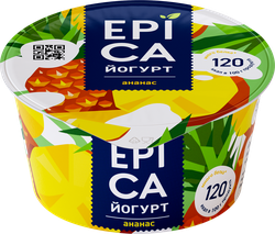 Йогурт EPICA с ананасом 4,8%, без змж, 130г