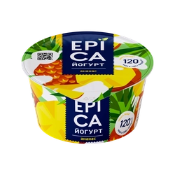 Йогурт EPICA с ананасом 4,8%, без змж, 130г