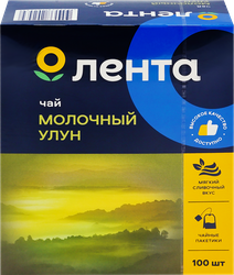 Изображение товара Чай зеленый ЛЕНТА Молочный улун китайский байховый, 100пак