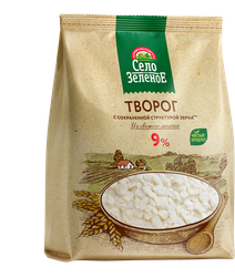 Творог СЕЛО ЗЕЛЕНОЕ 9%, без змж, 500г