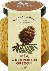 Изображение товара Мед ЧАСТНАЯ ПАСЕКА с кедровым орехом, 225г