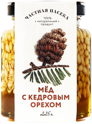 Мед ЧАСТНАЯ ПАСЕКА с кедровым орехом, 225г