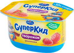 Паста творожная САВУШКИН Суперкид Земляника 3,5%, без змж, 110г