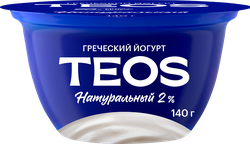 Йогурт TEOS Греческий 2%, без змж, 140г
