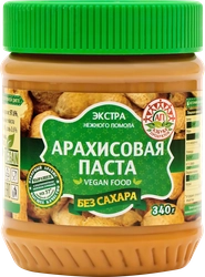 Паста арахисовая АЗБУКА ПРОДУКТОВ Экстра без сахара, 340г