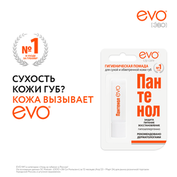 Помада гигиеническая для губ EVO Пантенол, 2,8г