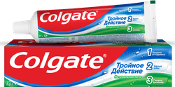 Изображение товара Зубная паста COLGATE Тройное действие Натуральная мята для защиты от кариеса, удаления потемнений с зубов и свежего дыхания, 50мл