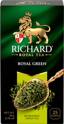Изображение товара Чай зеленый RICHARD Royal Green Китайский байховый, 25пак