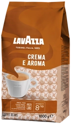 Кофе зерновой LAVAZZA Crema e Aroma натуральный жареный, 1кг