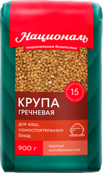 Изображение товара Крупа гречневая НАЦИОНАЛЬ ядрица, быстроразваривающаяся 1-й сорт, 900г