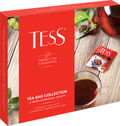 Набор чая и чайных напитков TESS Tea Bag Collection 12 видов, 60пак