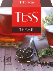 Чай черный TESS Thyme с чабрецом и цедрой лимона, 100пак