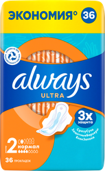 Изображение товара Прокладки ALWAYS Ultra Нормал, с крылышками, 36шт