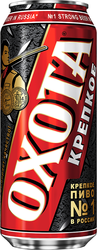 Пиво светлое ОХОТА крепкое, 8,1%, ж/б, 0.45л