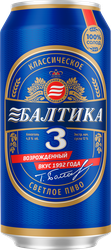 Пиво светлое БАЛТИКА Классическое №3 4,8%, 0.9л