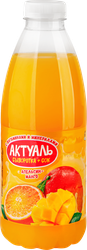 Изображение товара Напиток сывороточный АКТУАЛЬ Сыворотка+Сок Апельсин и манго с соком, без змж, 930г