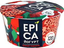 Йогурт EPICA с гранатом и малиной 4,8%, без змж, 130г