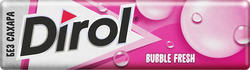Жевательная резинка DIROL Bubble Fresh Мята и фрукты, 13,6г