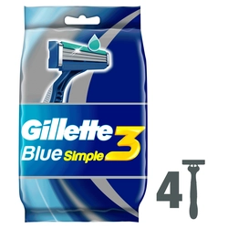 Станок для бритья одноразовый GILLETTE Blue Simple 3, 4шт