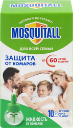Жидкость от комаров MOSQUITALL Защита для всей семьи 60 ночей, 30мл
