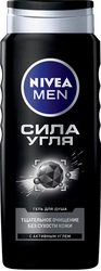 Гель для душа мужской NIVEA Сила угля, 500мл