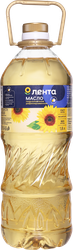 Изображение товара Масло подсолнечное ЛЕНТА рафинированное дезодорированное высший сорт, 1.8л