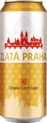 Пиво светлое ZLATA PRAHA фильтрованное пастеризованное, 4,7%, ж/б, 0.5л