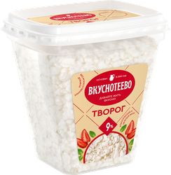 Творог ВКУСНОТЕЕВО 9%, без змж, 300г