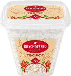 Творог ВКУСНОТЕЕВО 9%, без змж, 300г