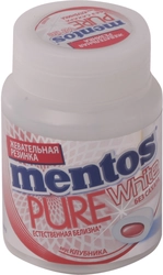 Жевательная резинка MENTOS Pure white со вкусом клубники, 54г