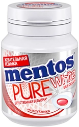 Жевательная резинка MENTOS Pure white со вкусом клубники, 54г