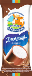 Мороженое КОРОВКА ИЗ КОРЕНОВКИ Лакомка Кубанская в шоколадно-сливочной  глазури, без змж, трубочка, 90г