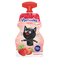 Йогурт питьевой для детей РАСТИШКА Клубника 2,6%, с 3 лет, без змж, 70г