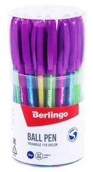 Ручка шариковая BERLINGO Triangle 110 Color 0,7мм, синий, грип, в ассортименте