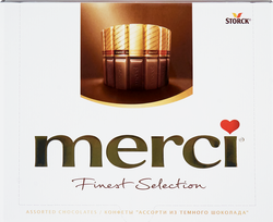 Конфеты MERCI Finest selection Ассорти из горького шоколада, 250г