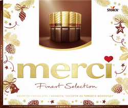 Конфеты MERCI Finest selection Ассорти из горького шоколада, 250г