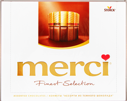 Конфеты MERCI Finest selection Ассорти из горького шоколада, 250г