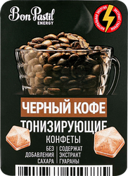 Конфеты тонизирующие BON PASTIL Energy Черный кофе, без сахара, 12г