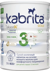 Напиток молочный KABRITA 3 Gold на основе козьего молока, с 12 месяцев, 800г