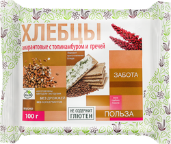 Хлебцы амарантовые DI&DI с гречей, 100г