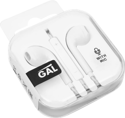 Наушники GAL с микрофоном, белый Арт. HM-060WT