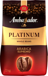 Изображение товара Кофе зерновой AMBASSADOR Platinum натуральный жареный, 1кг