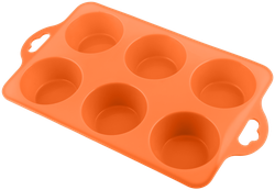 Форма для маффинов HOMECLUB Delice 28x17x3см, силикон, в ассортименте Арт. B-12074L, 6шт