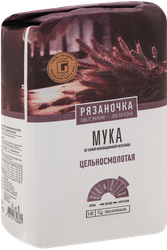 Мука пшеничная РЯЗАНОЧКА из цельносмолотого зерна, 1кг