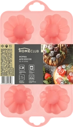 Форма для выпечки кексов HOMECLUB Delice 28,5x17x4см, силикон, в ассортименте Арт. B-12008L