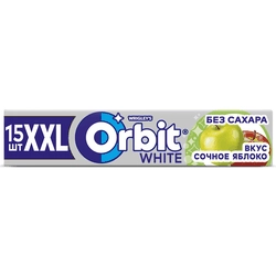 Жевательная резинка ORBIT Белоснежный Сочное яблоко XXL, 20,4г