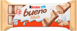 Вафли KINDER Bueno White в белом шоколаде, 39г